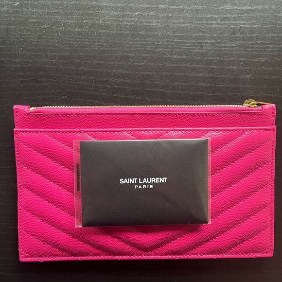 Brand new with tags YSL hot pink wallet - Picture 2 of 7